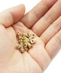 Hand holding Premium M3 Brass Heat Set Inserts Knurled Threaded Nuts For 3D Printing Plastic Parts And DIY Projects Built To Last
