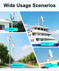400W Wind Turbine Generator Kit for Off Grid Power Renewable Energy Solution for Hillsides and Roadside Spots 12V with Controller