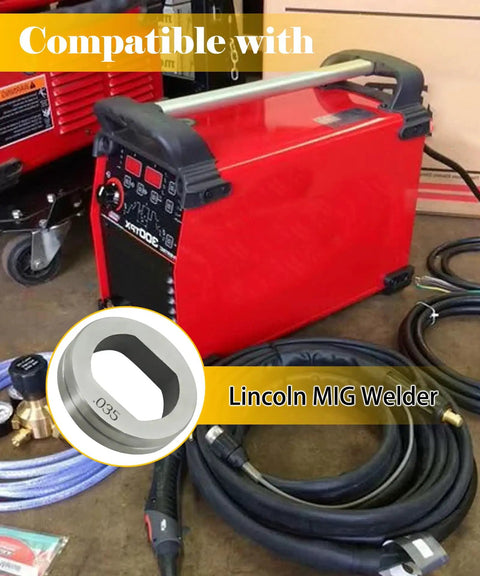 Premium.035 Smooth V Groove Drive Roll Replacement For Mig Welders Handles Wire Feeding Like A Charm Replaces Old Rollers Quickly And Easily For Better Welding Performance Durable And Reliable Choice. Lincoln MIG welder with .035 drive roll