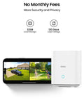 Wireless Outdoor Security Cameras System 5MP Ultra HD showing live footage on a smartphone screen.