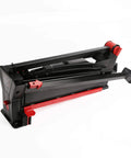Folded One Ton Clamping Force Portable Material Support Station With Hands Free Holding Non Marring Jaws Red Black Steel Workbench