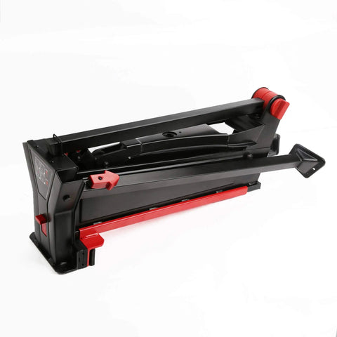 Folded One Ton Clamping Force Portable Material Support Station With Hands Free Holding Non Marring Jaws Red Black Steel Workbench