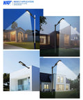 Solar Street Lights With Remote Control, 6500K Daylight White, illuminating yards at night, 300000LM 1000W, IP65 Waterproof.