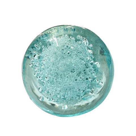 Crystal Bubble Knob Set Of 6 In Light Blue Dope Modern Glass Drawer Pulls For Cabinets Doors Dresser Wardrobe And Cupboards Kitchen Hardware Decor Stylish Bubble Accents For Home showing detailed glass bubbles