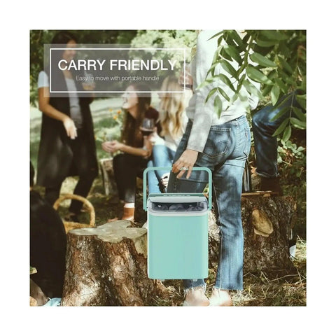 Countertop Ice Maker With Plug And Play Setup That Chills Drinks Fast Self Cleaning Mechanism portable grip outdoors.