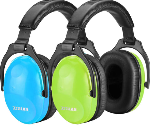 Two colorful Kids Ear Protection 2 Pack Noise Canceling Headphones For Concerts And Loud Events Durable Cushioned Earpads