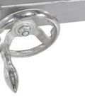 Close-up of adjustable hand crank on Heavy Duty Steel Reel Rotator Manual Work Positioner Attachment for lifting tasks.