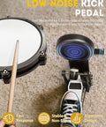 Kickass Electronic Drum Set With Dual Zone Triggering And Three Smart Coaching Modes Type C Charging USB MIDI intuitive pedal