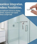 Glass Clips Quick Mount Hook Bracket Set Heavy Duty Stainless Steel 50 Pieces for seamless glass shower enclosure installation.