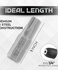 Heavy Duty Torx Star Five Point Tamper Proof Security Bits Set TS30, S2 Steel, 1 Inch Shank, Fits Most Quarter Inch Sockets
