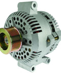 Front view of alternator compatible with Ford 7.3L Powerstroke Diesel Super Duty 1995-2003 for F250 F350 E350 E450 E550 replacement