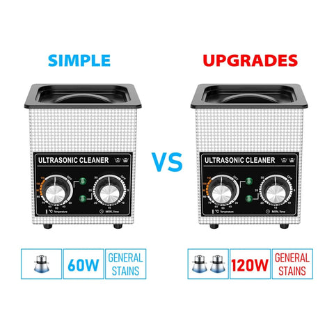 This awesome 120W ultrasonic cleaner bath features a digital timer and heater for jewelry, coins, and e-cig parts.