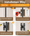 Installation instructions for Invisible Cabinet Hinge Set For Clean Minimal Doors No Drama With 180 Degree Hidden Hinges And Quiet Close Concealed Hardware Black 0.63 To 2.76 Inches 4 Pack DIY Friendly Supports Up To 33 Lbs Mdkave