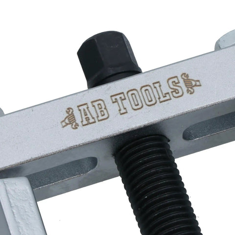 Thin Two Jaw Bearing Puller Remover For 30 To 90mm Bearings With Narrow Space Design detail showing brand 'AB Tools' and threaded rod
