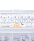 Open kit of 55 Piece Metric Threaded Insert Kit With Thread Reducer Nuts For Metal Repair And Mechanical Assembly M2 M2.5 M3