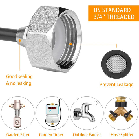 US standard 3/4 inch threaded adapter in Outdoor Misting Kit With 98.4 Feet Of Brass Nozzle Line, 50 Brass Nozzles, 50 T Connectors