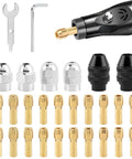 Pro-Grade Rotary Tool Chuck Collet Set 1/32 Inch to 1/8 Inch Shank with 3-Jaw Alloy Chucks and Brass Collets, toolkit components display