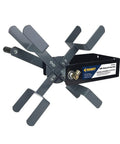 Manual Air Hose Reel With 100 Ft 3/8 Inch Capacity, Built Tough Steel, Wall Mountable, Brass Inlet, side view