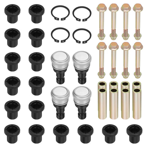 4 Piece Front A Arm Bushing With Ball Joint Kit For Polaris Sportsman 550 850 850 XP 1000 XP 2009 2025 OEM Part Number 5137346 ATV Suspension Upgrade Beefed Up Durable Heavy Duty Replacement Kit front suspension parts set