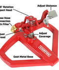 Platform Impact Sprinkler with Base 360 Degree Automatic Rotation Wide Coverage Up To 5650 Sq Ft For Gardens And Lawns