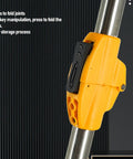 Glomora Measuring Wheel Double Folding Accurate 0-9999.9m Portable Distance Measuring Wheel for Work Projects, yellow joint mechanism.