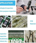 USB Digital Microscope 1600x Magnification With 8 LED Lights And Metal Stand Endoscope Camera For Windows Mac Android Plug And Play Phone Or Computer Compatible Driver Free HD CMOS Sensor for PCB and skin inspection