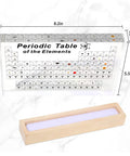 Acrylic Periodic Table With 83 Real Elements Inside, Large 8.2-Inch By 5.5-Inch Display, chemistry desk decor on marble surface.