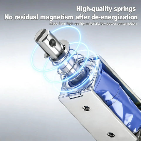 Powerful DC Solenoid Electromagnet For No Fuss Quick Push Pull Actuation, 12V 1.7A, 10mm Stroke, Initial Force 0.5N, Max Keep Force 5N