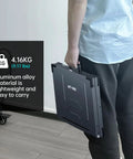 Heavy Duty Portable KVM Console And Slick Crash Cart Featuring 15.6 Inch 4K Lcd Screen And Built In Battery for easy carrying.