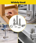 Top Shelf M4 Hex Socket Screw Assortment Kit With 490 Metric Sizes From Six To Thirty Millimeters, stainless steel fasteners in use.