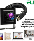 16MP USB Webcam With 4K Resolution For Desktop And Laptop, Ultra Wide 118 Degree Field Of View, IMX298 Sensor, Plug And Play Camera