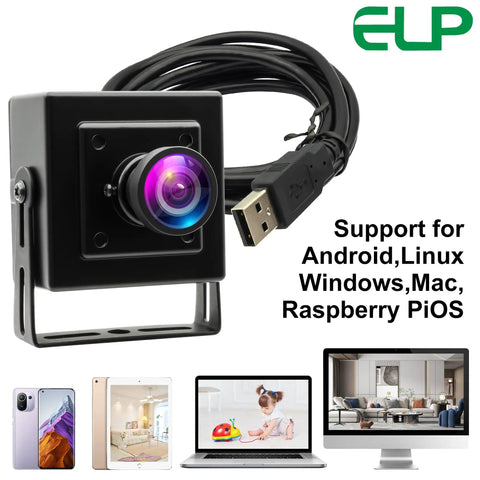 16MP USB Webcam With 4K Resolution For Desktop And Laptop, Ultra Wide 118 Degree Field Of View, IMX298 Sensor, Plug And Play Camera