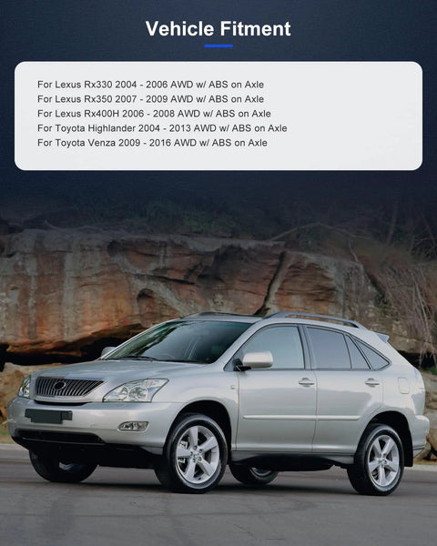 A silver SUV parked outdoors, compatible with Rear Wheel Hub Bearing Assembly For AWD Ready To Roll 5 Lug 512284 Without ABS.