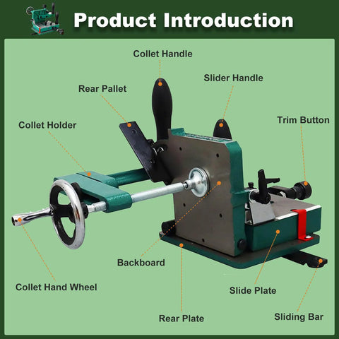 Woodworking Tenoning Machine With Adjustable Support Plate 0 To 45 Degree Tilt 82.5mm Clamp Capacity rear view detailed components