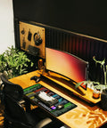 Ultra Long Desk Pad For Gaming And Office, 31.5 By 15.7 Inch Extended Mouse Pad with Stitched Edge on desk setup