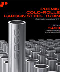 Premium cold-rolled carbon steel tubing with corrosion-resistant finish, labeled SPCC for strength and stability