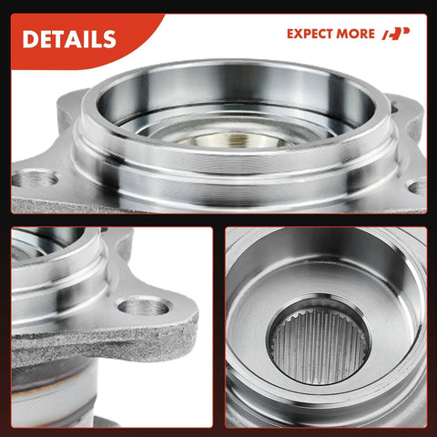2 Rear Wheel Bearing And Hub Assembly Set For Toyota Highlander 2004 To 2013, Venza 2009 To 2016, Lexus RX330 2004 To 2006