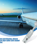 Valve Stem Removal Tool for Aircraft Tire Valve Cores Standard Size Tire Valve Tool with aircraft in background