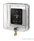 Locking Thermostat Guard Cover For Small 4.375 Inch Square Units Clear Plastic Shield With Built In Keys No More Thermostat Tweaks