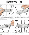 How to install Two Pack Bike Spoke Reflectors For Night Rides Front And Rear Wheel Reflectors For High Visibility Safety on bikes
