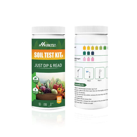 2 In 1 Soil pH Test Kit With Nitrogen Strips, 50 Count, Accurate Soil Tester For Garden Lawn Vegetables And Indoor Outdoor Plants