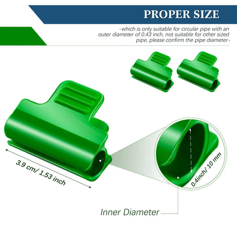 40 Piece Greenhouse Clamp Set For Film And Row Cover Netting Hoop Frame Clips For Seasonal Plant Support Pro Grade Easy Plant Extension Clips 3.9 Cm Long 10 mm Diameter Weatherproof Garden Clips For DIY Greenhouse