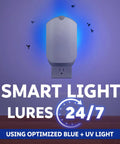 Plug In Bug Zapper For Straight Up Home Pest Control Killer Against Fruit Flies And Those Dang Gnats With UV Light mounted on wall.