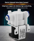 DC 12V Solenoid Valve Normally Closed For Water Purifier And Filter Systems With Copper Coil And Plastic Body on display