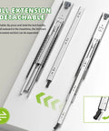 Beefy Heavy Duty Locking Drawer Slides 1 Pair 12 To 40 Inch Full Extension Ball Bearing Rails For Cabinets Tool Boxes And Drawers Automatic Locking Mechanism Keeps Drawer Solid At Closed Or Open 150 Lb Capacity