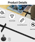 Heavy Duty Circular Saw Rip Fence Guide Replacement Kit with metal material, 10x3.05 inches, easy to install for accurate cuts.