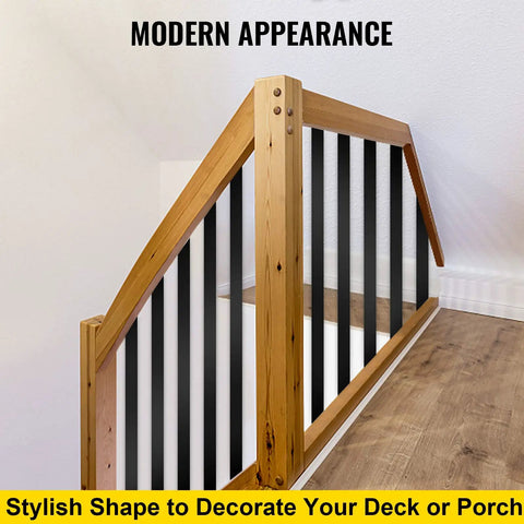 Heavy Duty Aluminum Deck Balusters 29.5 Inch Long 1 Inch Wide Spindles 76 Pack With Screws on wood deck railing