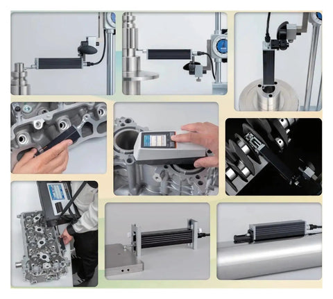 No Sweat Plug And Play Dc Adapter And Power Cord For Portable Surface Roughness Tester Sj 210 in use with precision metal components.