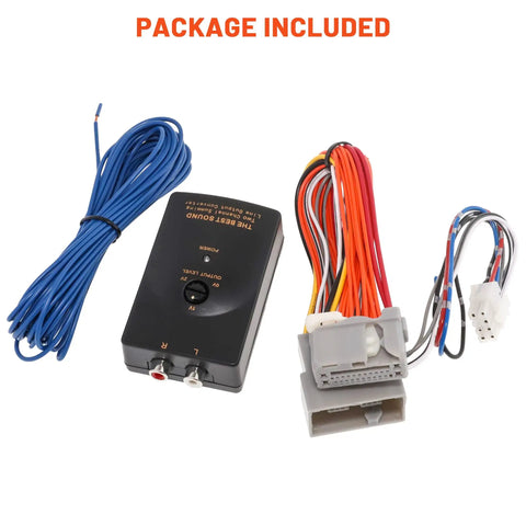 Amplifier Subwoofer Interface For Honda Civic Accord Acura 2008 2017 RCA 2-Channel Line Out Converter With Remote Turn-On Wiring