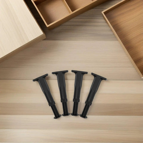 Four Eight Piece Adjustable Furniture Support Legs for Sofa and Cabinets with Height Range Seven Point Six to Thirteen Point Five Inches
